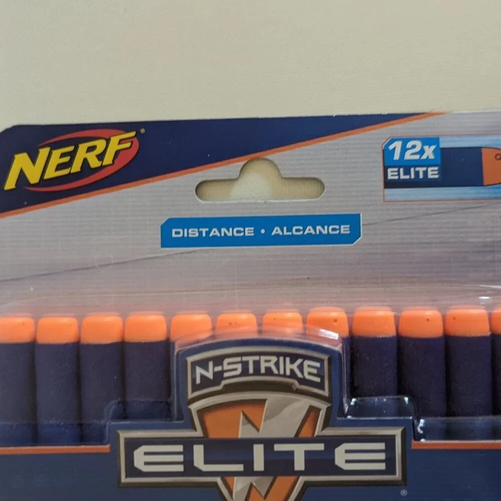NWT Nerf 12X N-Strike Elite Distance Foam Gun Blaster Darts Refill Pack Hasbro